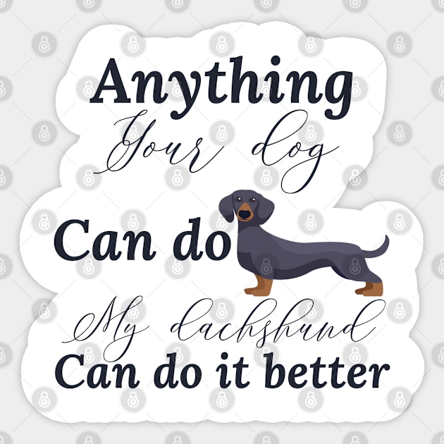 dachshund dog Sticker by Design stars 5